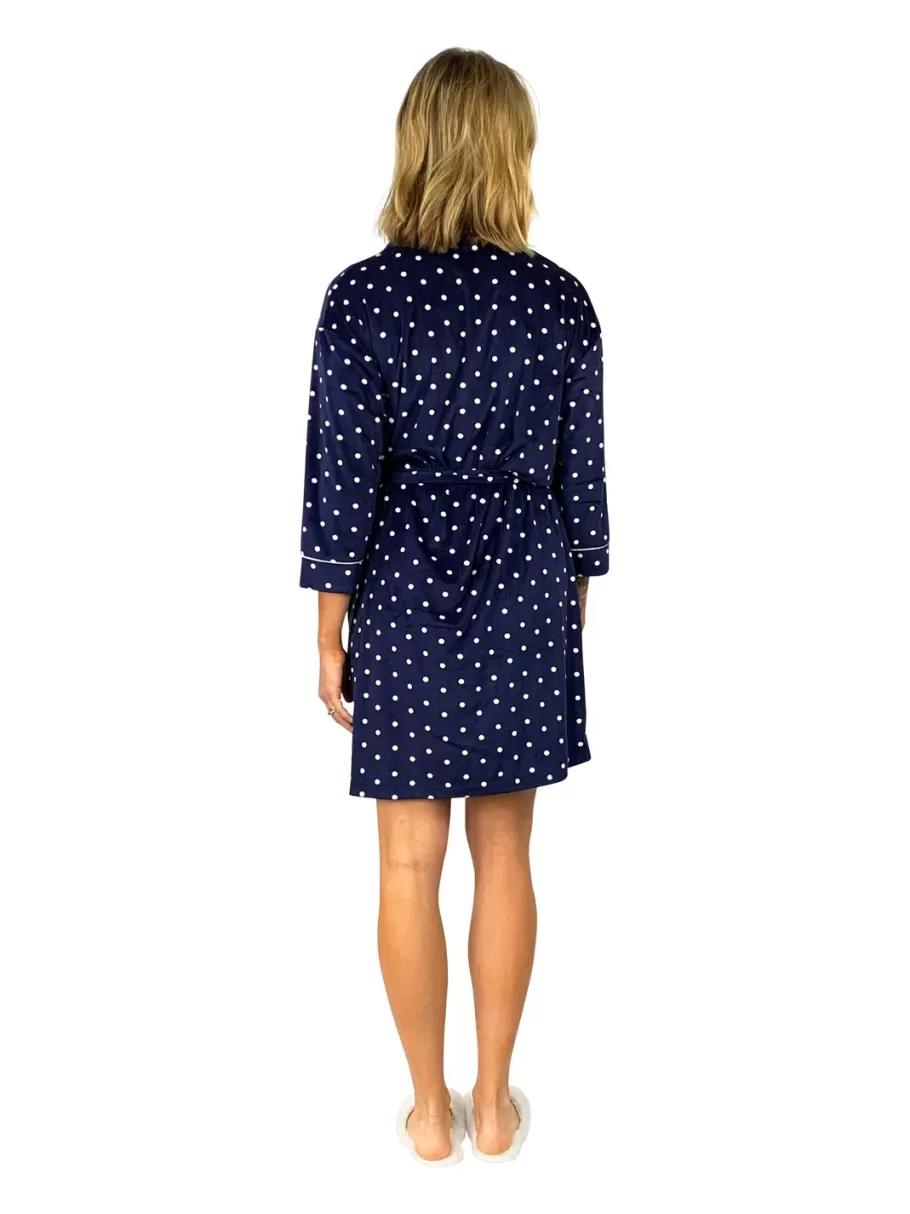 La Cera™ Bata Tipo Kimono Minky Sedosa Y Transparente De La Cera^ Batas