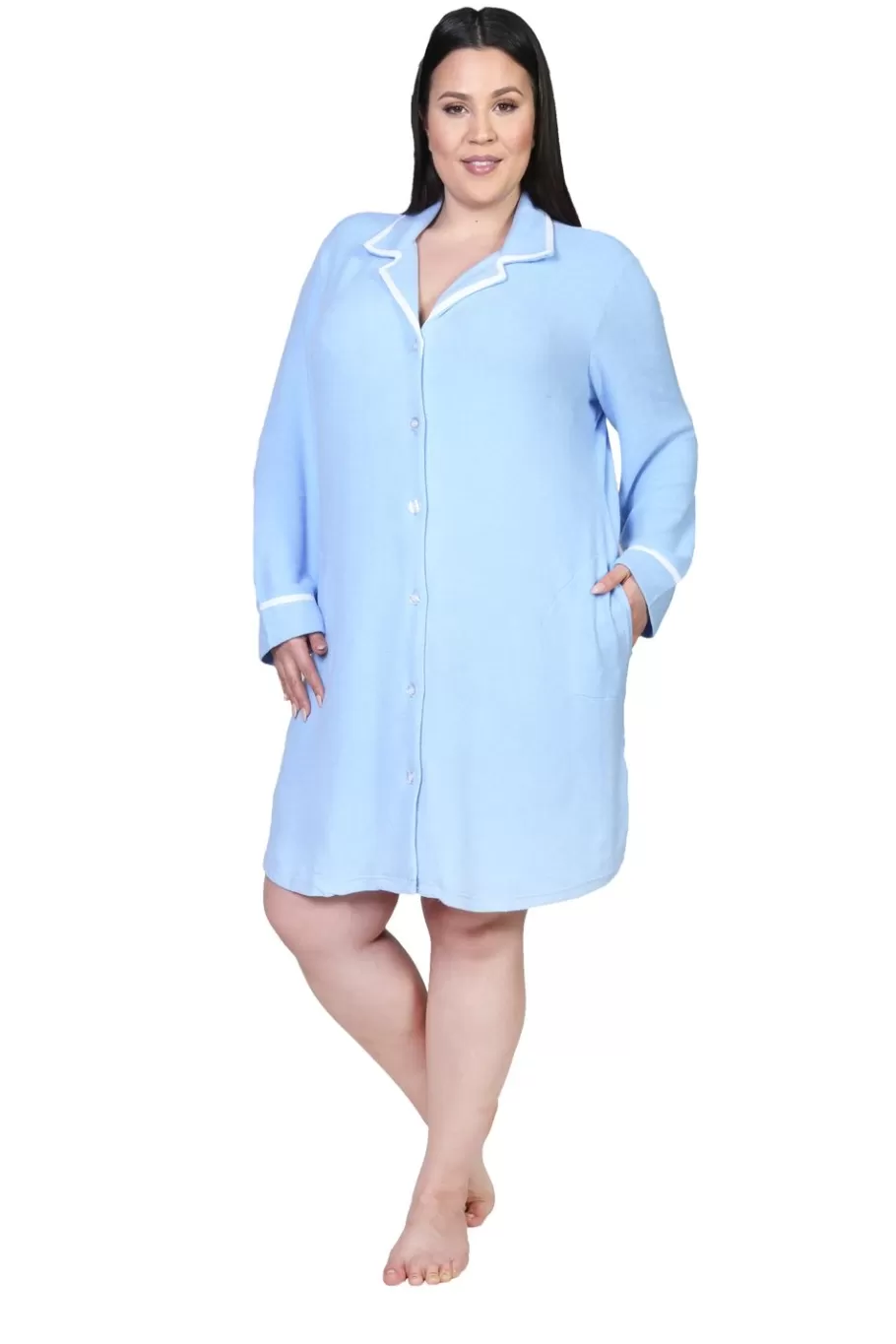 La Cera™ Camisa De Dormir A Medida De Talla Grande The Comfort Collection^ Más Ropa Cómoda
