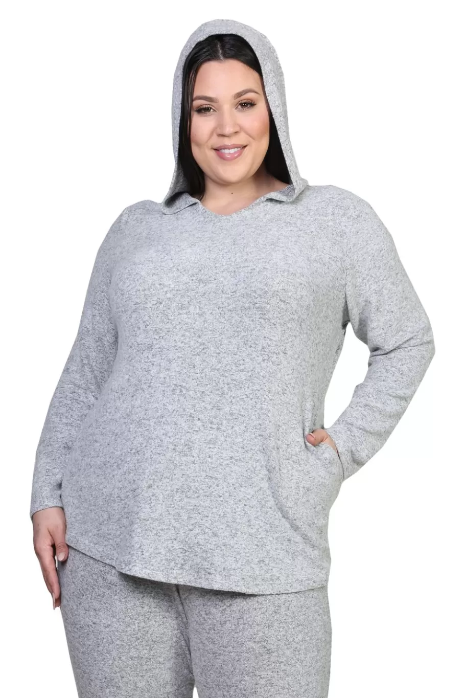 La Cera™ Camiseta Acogedora Con Capucha De Talla Grande^ Más Ropa Cómoda