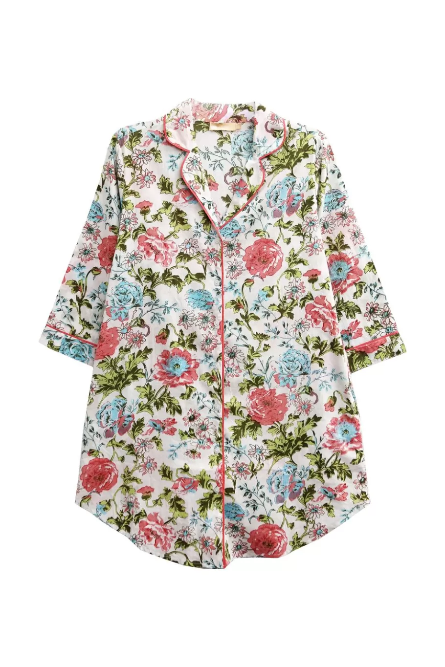 La Cera™ Camison De Manga Larga Con Estampado De Jardin Ingles La Cera De Talla^ Más Ropa De Dormir