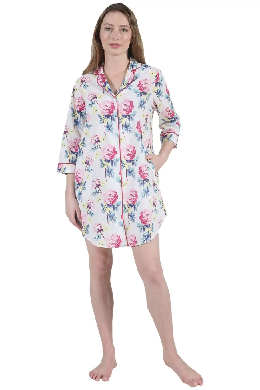 La Cera™ Camison De Manga Larga La Cera Talla Grande^ Más Ropa De Dormir