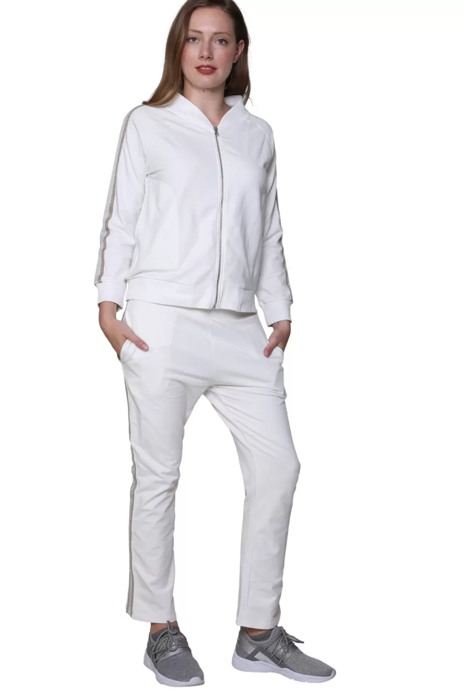 La Cera™ Chaqueta Con Cremallera De Felpa Francesa De Talla Grande^ Más Ropa Cómoda