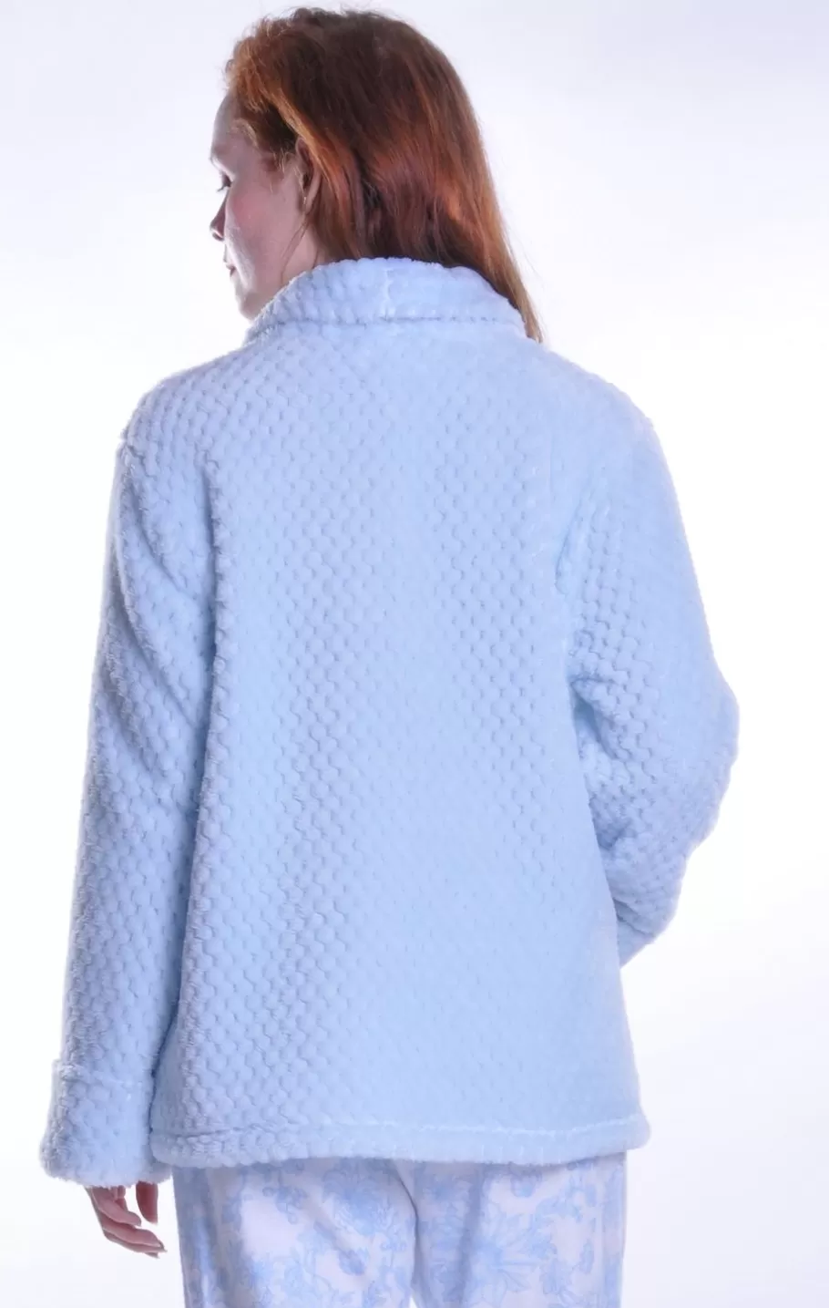 La Cera™ Chaqueta De Cama De Forro Polar De Panal De Talla Grande^ Chaquetas De Cama