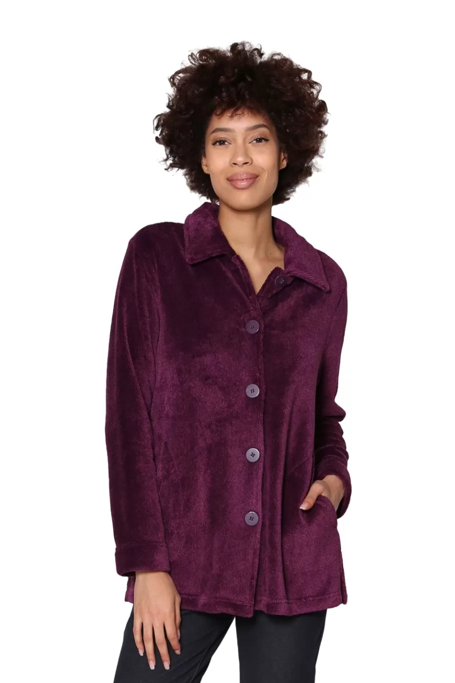 La Cera™ Chaqueta De Cama De Forro Polar Jaspeado La Cera^ Chaquetas De Cama
