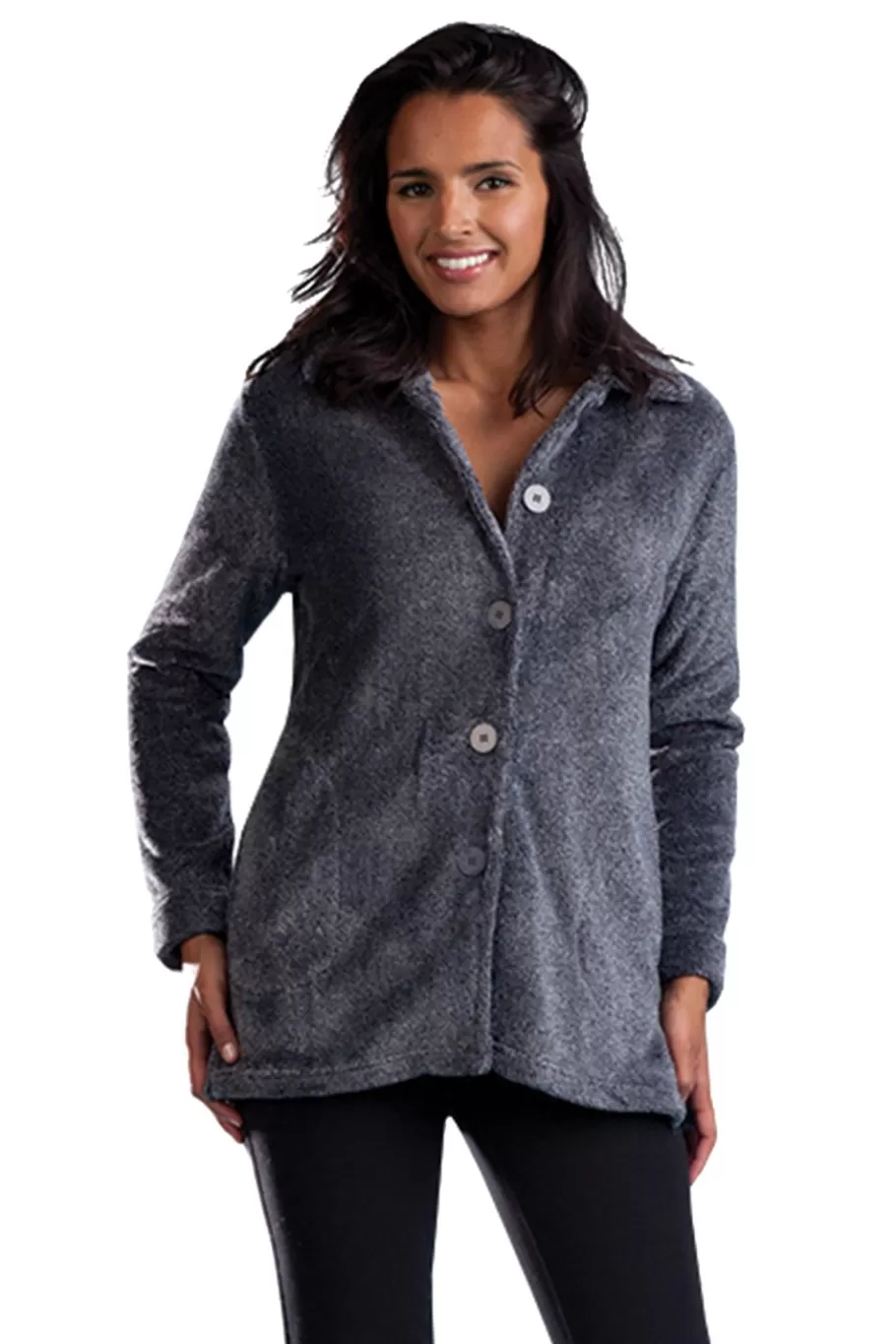 La Cera™ Chaqueta De Cama De Forro Polar Jaspeado La Cera^ Chaquetas De Cama