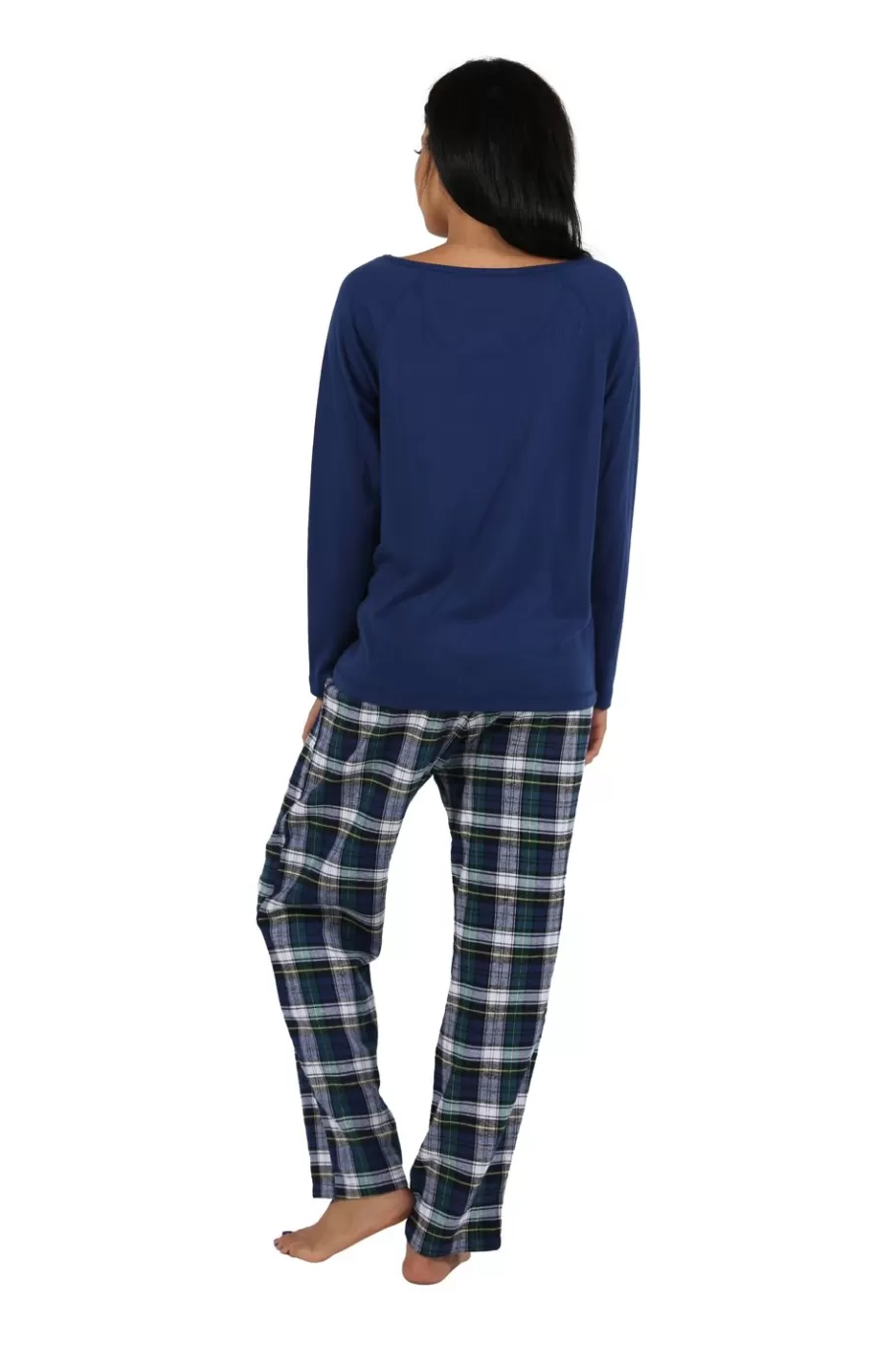 La Cera™ Conjunto De Pijama Con Top De Punto De Algodon Y Franela^ Pijama