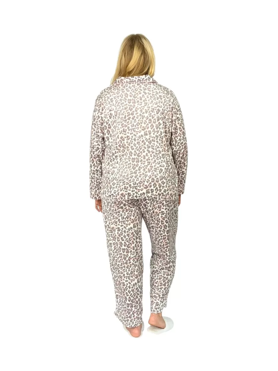 La Cera™ Conjunto De Pijama De Polar Minky Transparente De Talla Grande La Cera^ Pijama