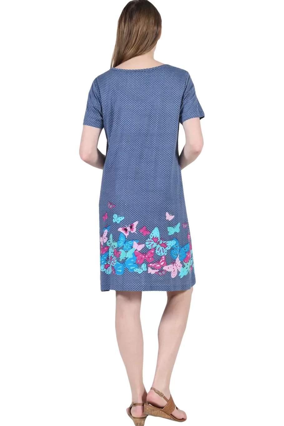 La Cera™ La Cera Vestido De Talla Grande De Manga Corta Con Estampado Floral De^ Vestidos Plus