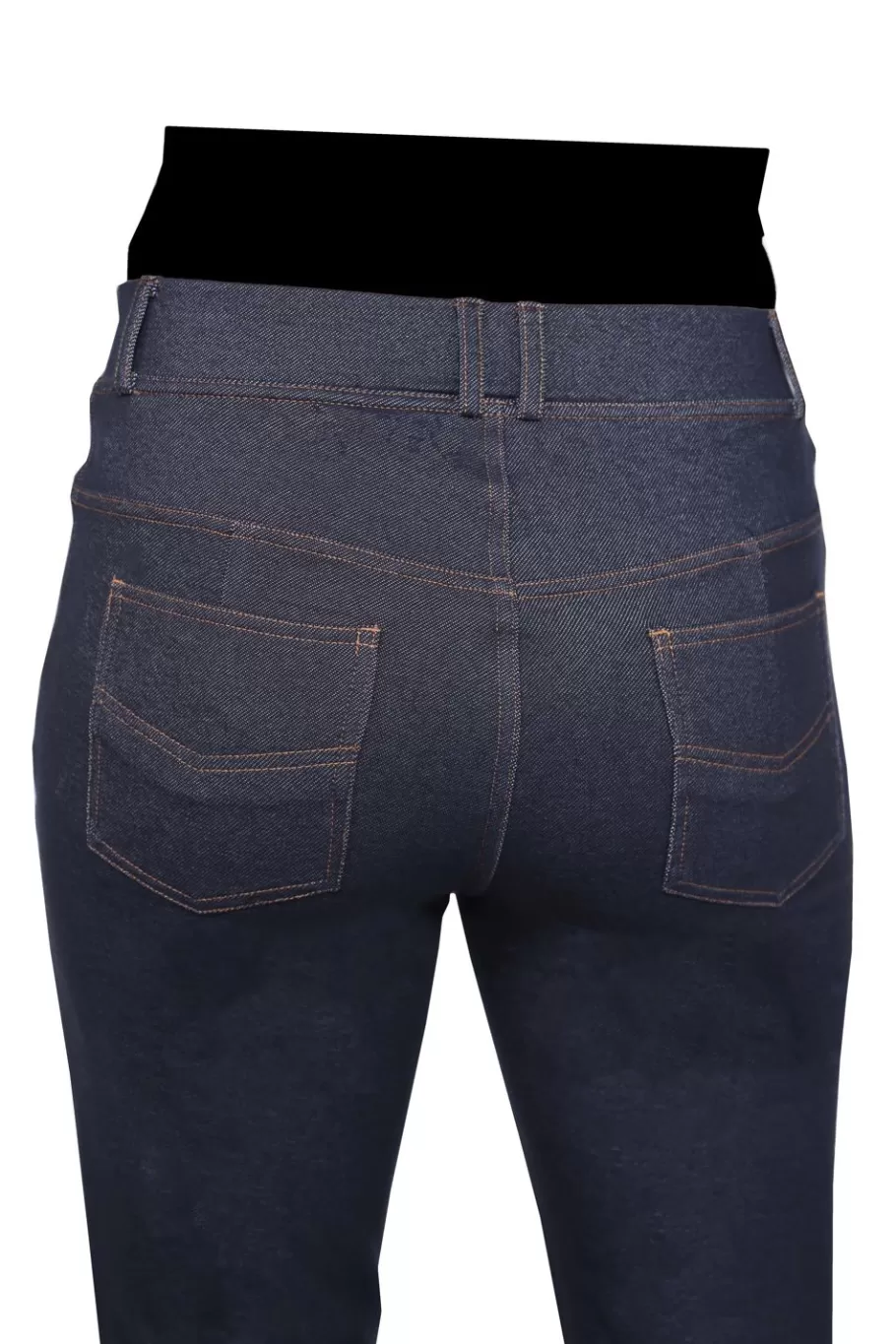 La Cera™ Pantalon Con Corte Tipo Bota De Punto Elastico La Cera^ Fondos
