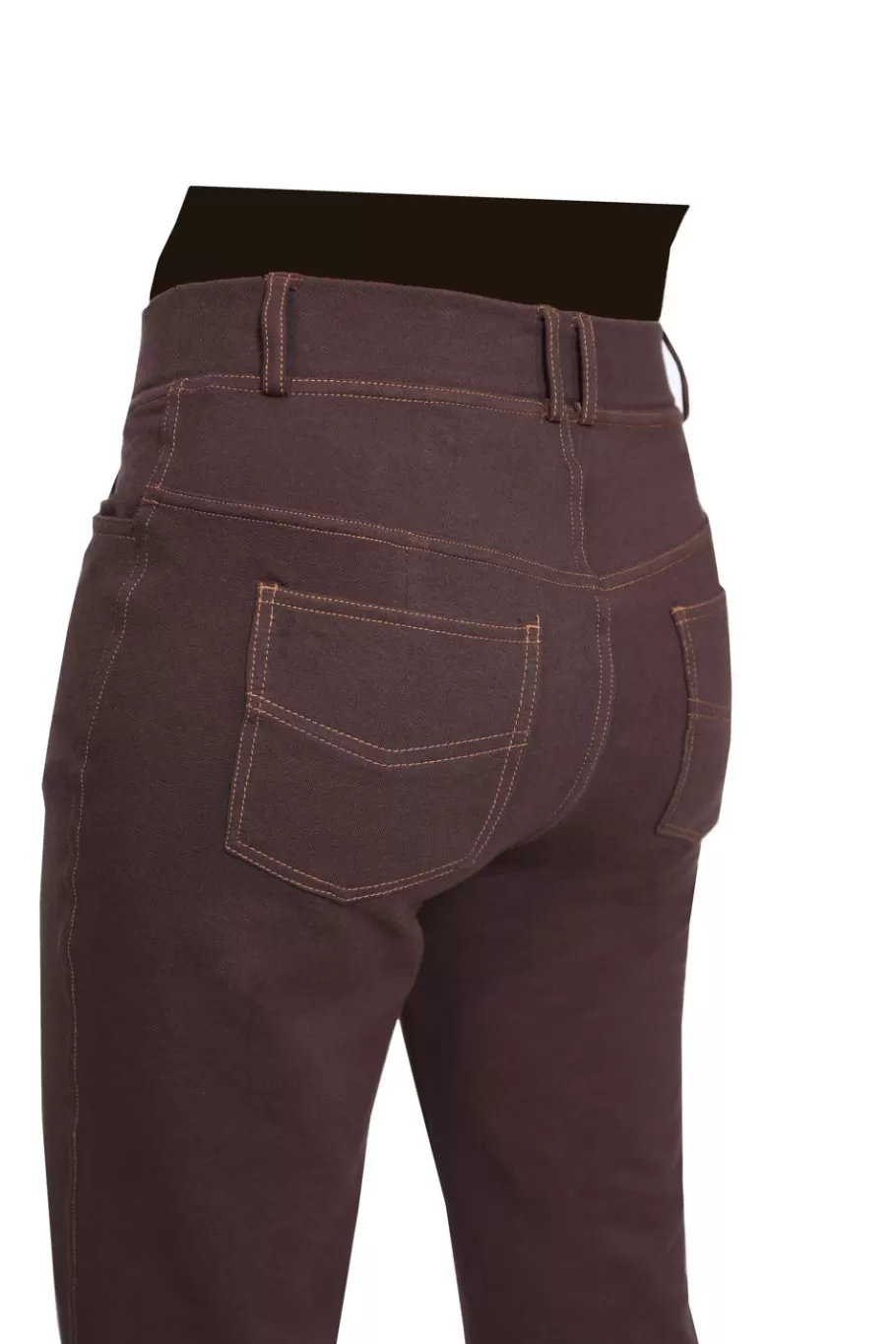 La Cera™ Pantalon Con Corte Tipo Bota De Punto Elastico La Cera^ Fondos