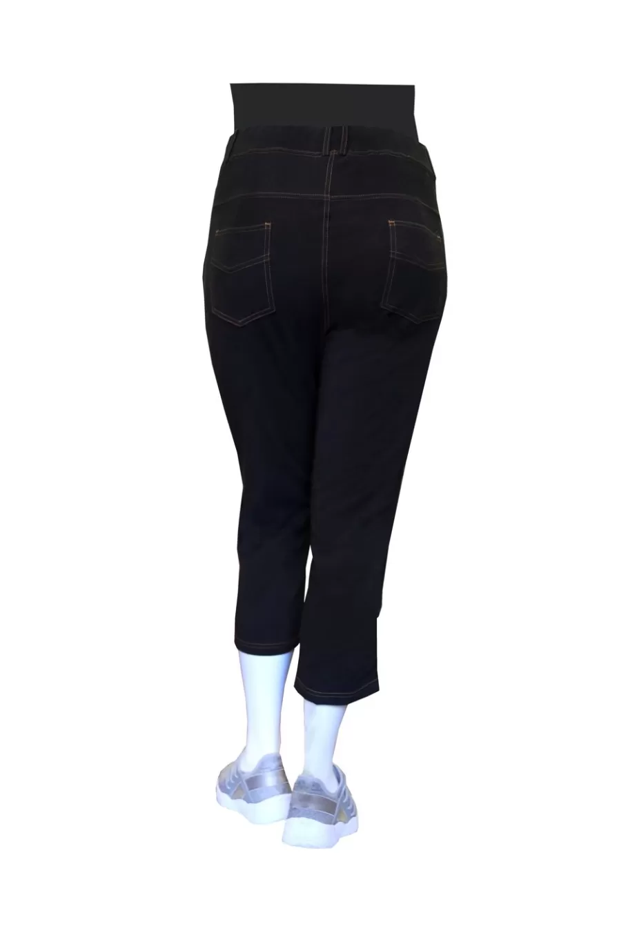 La Cera™ Pantalon Corto De Punto Elastico De Talla Grande La Cera^ Más Fondos
