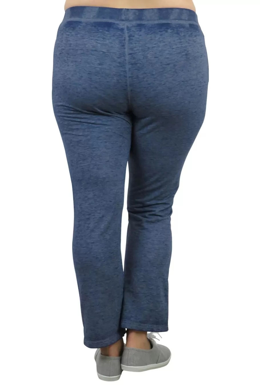 La Cera™ Pantalones De Felpa Francesa Jaspeados De Talla Grande^ Más Ropa Cómoda