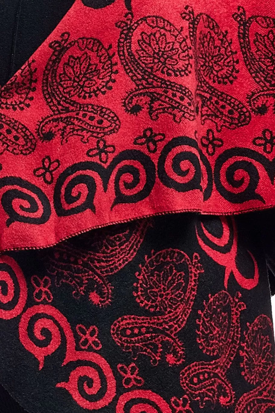 La Cera™ Poncho Tipo Chal Con Estampado De Remolinos De La Cera^ Suéteres