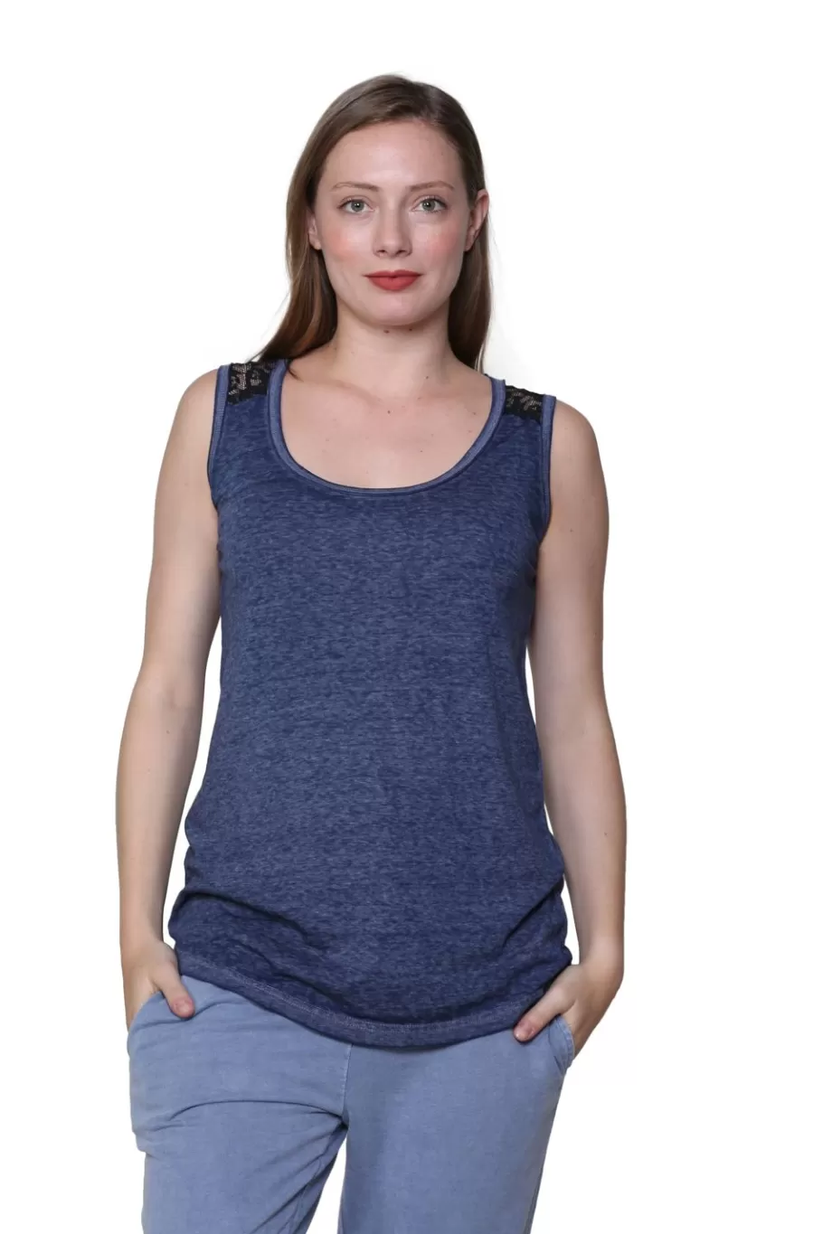 La Cera™ Top De Punto Sin Mangas Suave Y Flexible De Talla Grande^ Más Ropa Cómoda