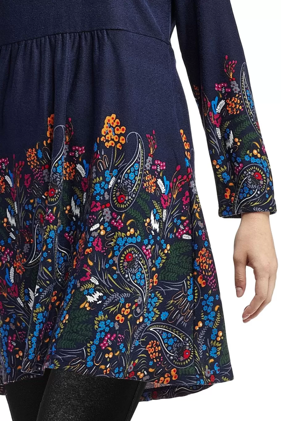 La Cera™ Top Tipo Tunica Tipo Jersey Con Estampado Floral De La Cera^ Tapas