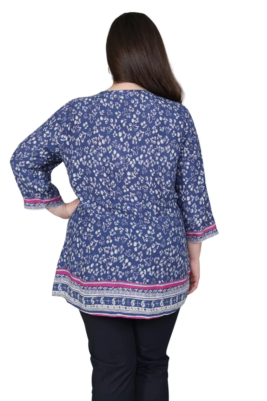 La Cera™ Tunica Con Estampado De Rayon De Talla Grande^ Plus Tops