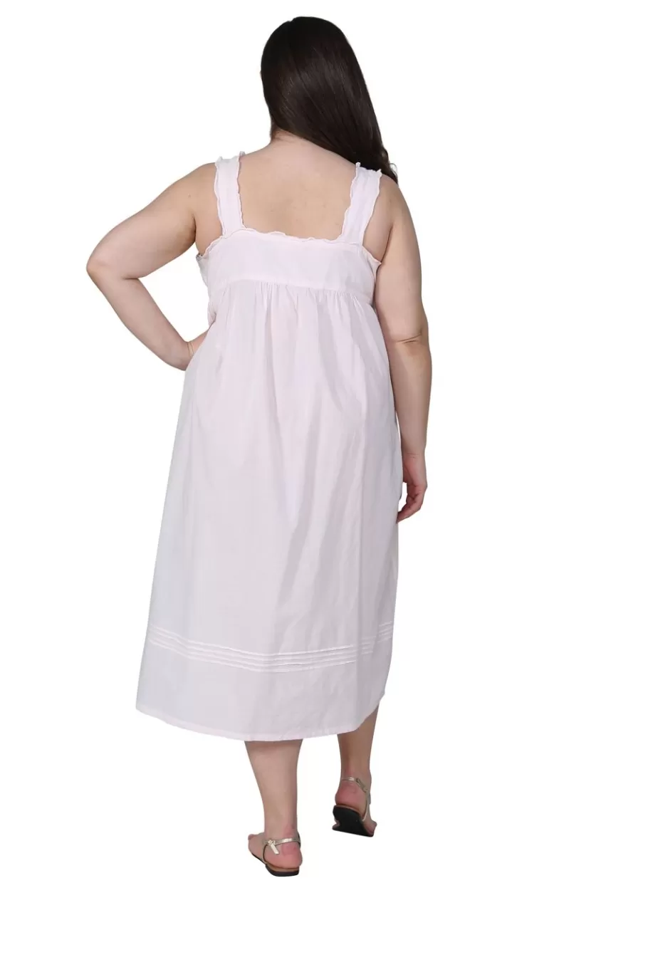 La Cera™ Vestido Estilo Pichi Sin Mangas Con Bordado De Talla Grande La Cera^ Más Ropa De Dormir