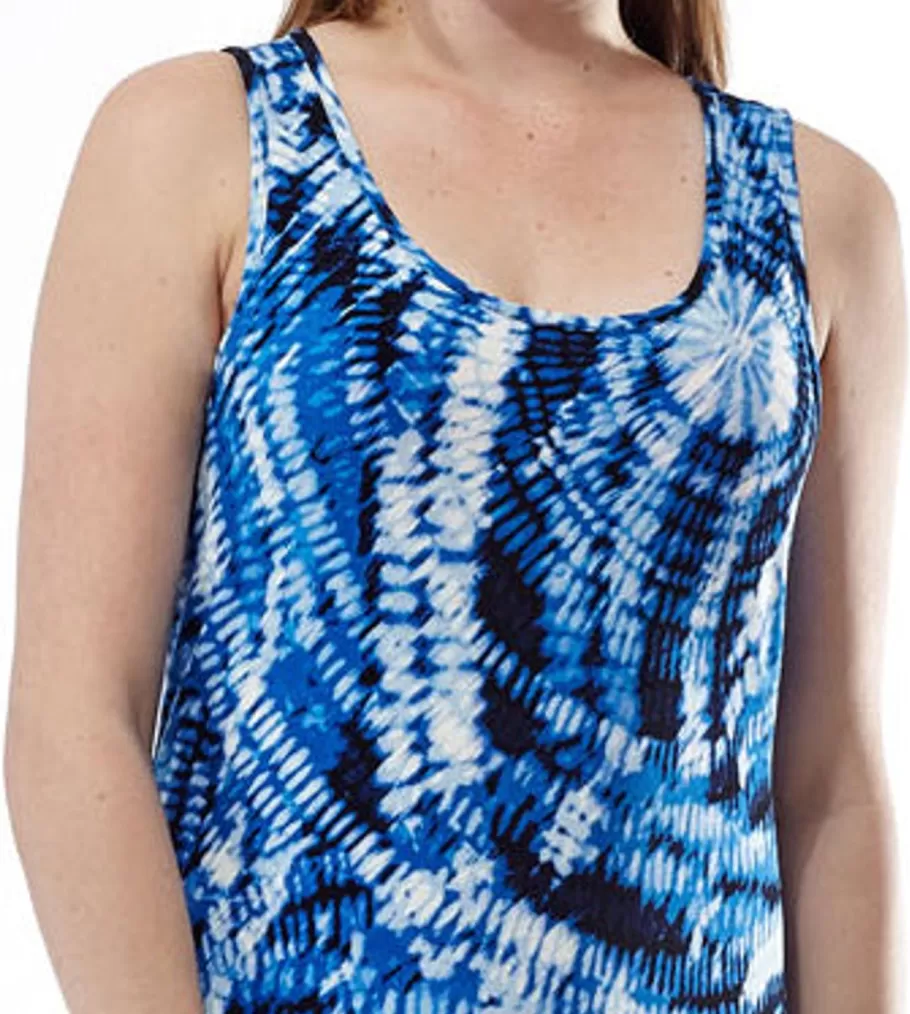La Cera™ Vestido Largo Con Estampado Tie-Dye Y Paisley De La Cera^ Vestidos De Punto