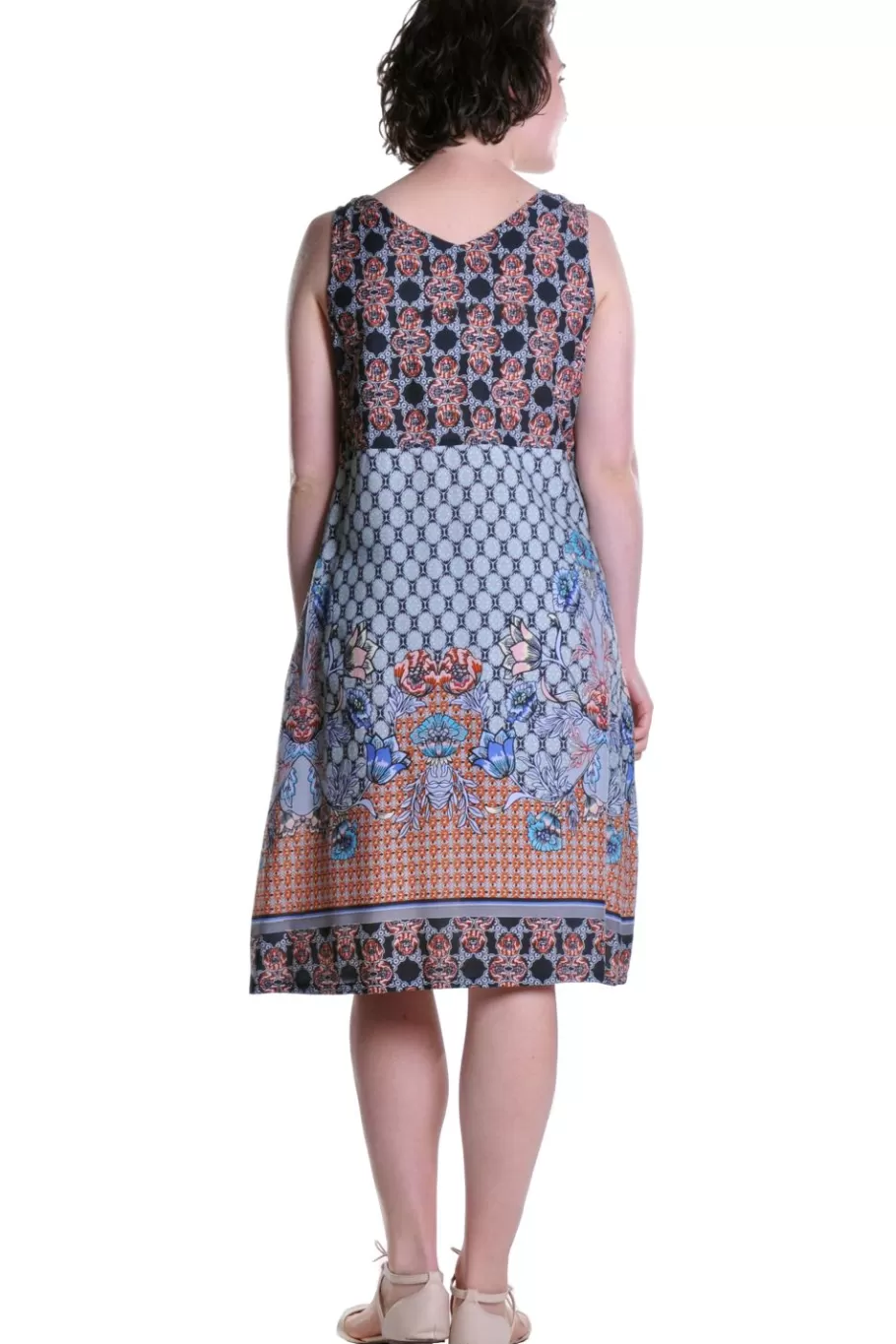 La Cera™ Vestido Sin Mangas Con Estampado Multicolor La Cera^ Vestidos Tejidos